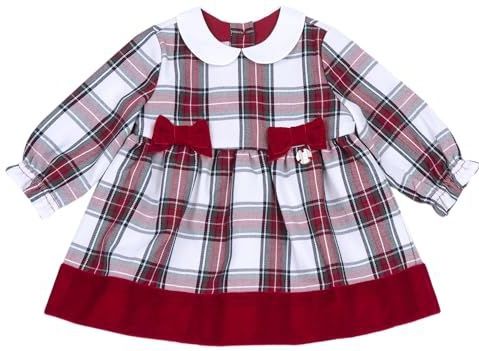 Chicco - Jurk - Groen Rood Wit - Geruit - Lange Mouw - Knielengte