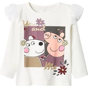 NAME IT Meisjes Nmfdamina Peppa Ls Top Cplg, cloud dancer, 116