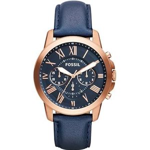 FOSSIL heren Herren Kijken, Blauw, 44 mm