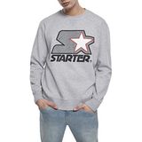 Starter Black Label Heren Starter Multicolored Logo Crewneck Pullover Sweater Sweater, Heather Grey, L