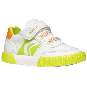 Geox B Gisli Boy A Babyschoenen voor kinderen, wit/neongroen, 22 EU