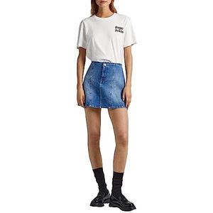 Pepe Jeans Britney Noughties Rok voor dames, Blauw (Denim), XL