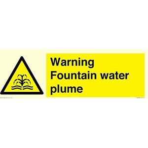 Waarschuwing fontein water pluim bord - 450x150mm - L41