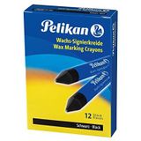Pelikan 701060 Merkkrijt 772/12, zwart, 12 stuks in vouwdoosje