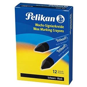 Pelikan 701060 Merkkrijt 772/12, zwart, 12 stuks in vouwdoosje