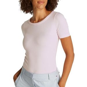 Tommy Hilfiger - WW0WW37866 - T-shirt - Roze - 100% Biologisch Katoen