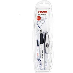 Herlitz 10999738, schoolvulpen (incl. patroon) -Voor rechtshandigen, wit/zwart