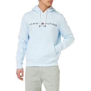 Tommy Hilfiger Tommy Logo Sweatshirt met capuchon voor heren, wit, XS, blauw (Keepsake Blue), M