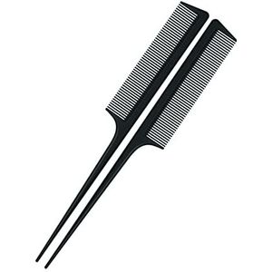 PARENCE - Set van 2 antistatische haarstaartkammen, professionele antistatische hittebestendige kapperskammen, fijne en grove kammen. Bieden door 2