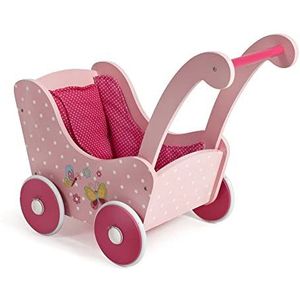 Bayer Chic 2000 - Houten Poppenwagen - Vlinder Roze
