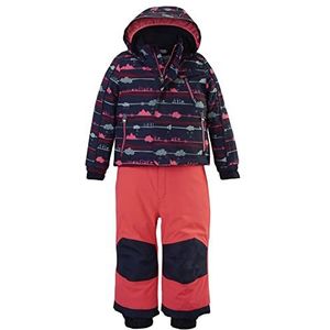 first instinct by killtec Unisex FISW 5 MNS Jckt and PNTS 3-in-1 skioverall/sneeuwpak met afritsbare broek en capuchon, koraalroze, 98/104, koraalroze (coral pink)
