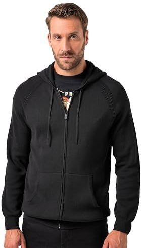 JP1880 - Gebreid Vest - Zwart - Lange Mouw - Normale Pasvorm