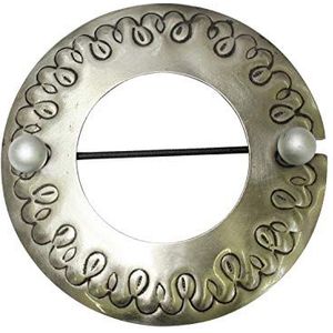 GARDINIA Decoratieve embrasse, ring, rvs-optiek, Ø12 cm, metaal