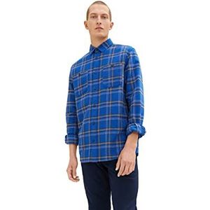 TOM TAILOR Uomini Shirt met ruitpatroon 1033706, 30741 - Hockey Blue Colorful Check, XL