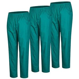 MISEMIYA - Set van 3 - sanitaire broek unisex - gezondheidsuniform medische uniformen werkbroek, groen 21, 4XL