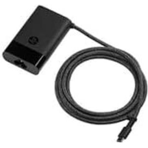 hp USB-C-voeding 65 W, compatibel met notebook, tablet, smartphone met USB-C-aansluiting, 15 W, 27 W, 60 W of 65 W, compact en licht, zwart