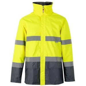 Velilla 306002 Parka, tweekleurig, grijs en neongeel, maat L