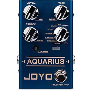 Joyo R-07 Aquarius Delay/Looper, haal 8 digitale vertragingseffecten + 5 minuten luper in een pedaal