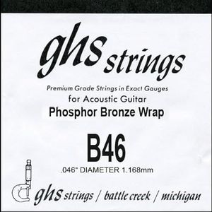 GHS FOSPHOR BRONZE Single String Voor Akoestische Gitaar - Wikkel - 046