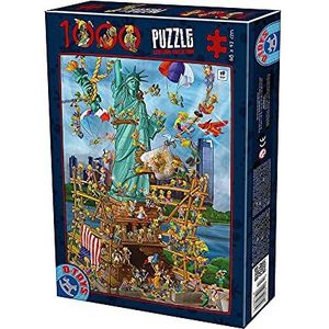 Unbekannt 74706-CC13 D-Toys Puzzel 1000 stukjes Cartoon Collection-New York