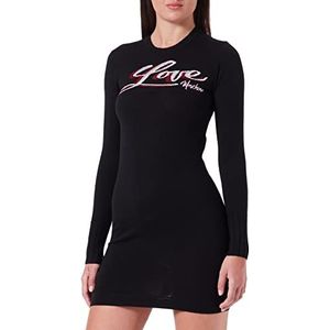 Love Moschino Dames Tube Blended Wool Dress, zwart, 40