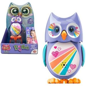 Bizak Mini Hoot Digiowl Interactieve zingende Uil, reageert op stem, 6 modellen verkrijgbaar, kinderspeelgoed, vanaf 3 jaar, meerkleurig (62008285-6)