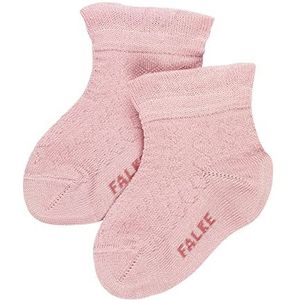 FALKE Sokken Romantic net katoen baby wit roze vele andere kleuren korte babysokken met motief dun feestelijk met licht net ideaal voor doop 1 paar, roze (Thulit 8663), 3-6 Maanden