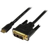 StarTech.com 2 m mini HDMI-naar-DVI-D-kabel - M/M
