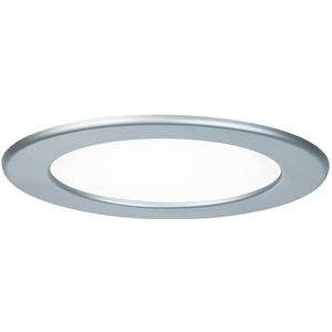 Paulmann 92071 inbouwpaneel LED ronde plafondlamp 12W licht 4000K neutraal wit LED paneel chroom mat IP44 spatwaterdicht inclusief lichtbron