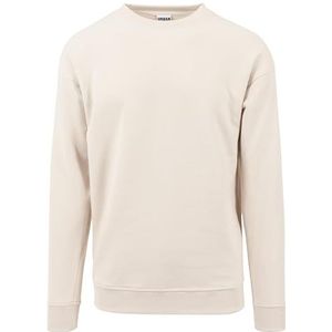 Urban Classics Sweatshirt voor heren, crewneck, trui met brede geribbelde manchetten voor mannen, in vele kleuren, maten XS - 5XL, gebroken wit (zand 208), XS Grote maten