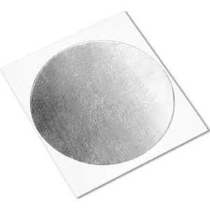 TapeCase 431 CIRCLE-4,5-500 zilver hogetemperatuur-aluminium/acryl-plakband, 3,8 cm diameter, cirkels, 0,0031"" dikte, 4,3 cm lengte, 4,3 cm breed, 500 stuks
