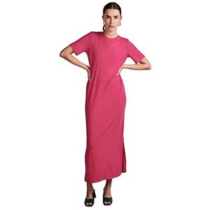 PIECES PCKYLIE SS O-hals Ankel Dress NOOS, Beetroot Purple., S