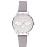 Olivia Burton Analoog Quartz Horloge voor dames met lederen band OB16AM163