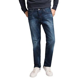 edc by ESPRIT Heren Straight Leg Jeans 5-Pocket, blauw (Blue Medium Wash 902), 33W x 30L