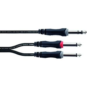 Y-kabeldrager stereo-jack mannelijk / 2 monostekker 1 m