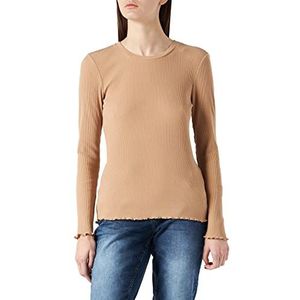 Bestseller a/s Dames Slfanna Ls Crew Neck Tee S shirt met lange mouwen, Tannin, M