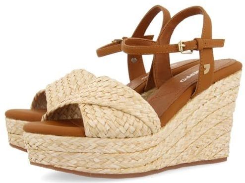 GIOSEPPO - Allkaj - Damessandalen - Natuurlijk - Wedge Sandalen met Platform