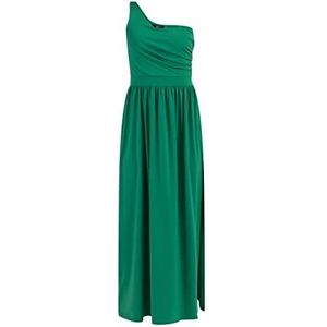 nolie Dames One-Shoulder maxi-jurk 19227027-NO01, WALDGROEN, S, bosgroen, S