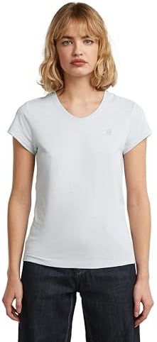 G-STAR Dames Eyben Slim V-hals Top 2.0, blauw (Plumbago D24533-4107-7169), XXS