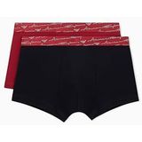 Emporio Armani - Allover Shiny Logo - Boxershorts - Zwart - 2 Stuks