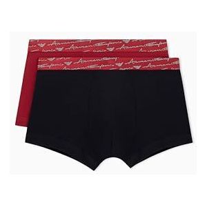 Emporio Armani - Allover Shiny Logo - Boxershorts - Zwart - 2 Stuks