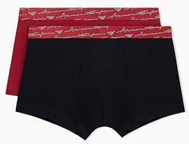 Emporio Armani - Allover Shiny Logo - Boxershorts - Zwart - 2 Stuks