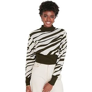 Trendyol Acryl Trui - Khaki - Regular S Khaki, kaki, S