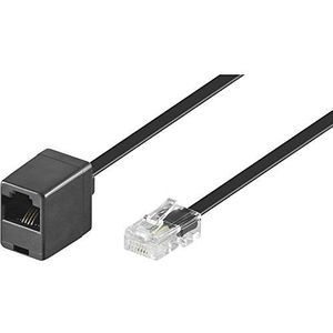 Basetech ISDN Verlengkabel [1x RJ45-stekker 8p4c - 1x RJ45-bus 8p8c] 6.00 m Zwart
