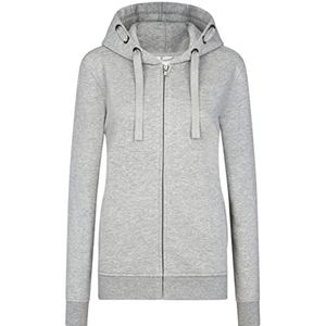 HRM Dames Premium Capuchonjack, Grijs-gemengd, Maat XS I Fair Trade Dames Jas met Capuchon, 320 g/m² I Gemaakt van 70% Katoen & 30% Gerecycled Polyester