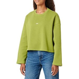 JACK & JONES JXABBIE LS Wide Every Brush Crew SN sweatshirt, Woodbine/Print: White JJXX logo, M, Woodbine/print: wit Jjxx logo, M