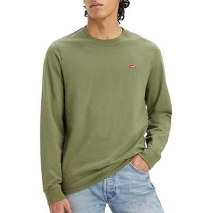 Levi's Heren Long-Sleeve Original Housemark Tee T-shirt, Bluish Olive, S