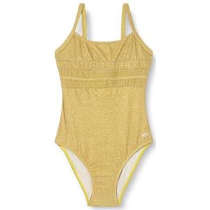 Haute pression Eendelig badpak voor meisjes, Goud, 10 Jaar