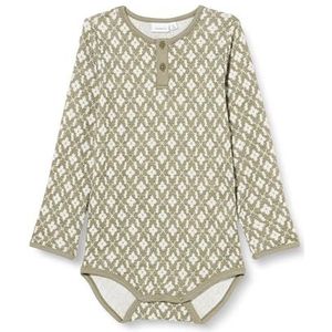 Name It Rompertje NMMWUPSUS Wol/CO LS Body XXIII voor jongens, Vetiver, 110, Vetiver, 110