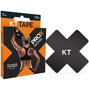 KT Tape Pro X - Voorgesneden Tape - Zwart - 15 Stroken